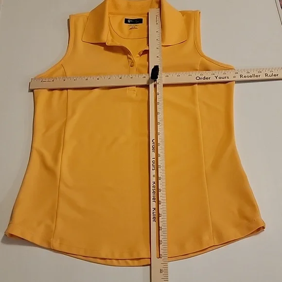 "Greg Norman Play Dry Golf Sleeveless Polo w/ Paneled Sides - Picture 6 of 7